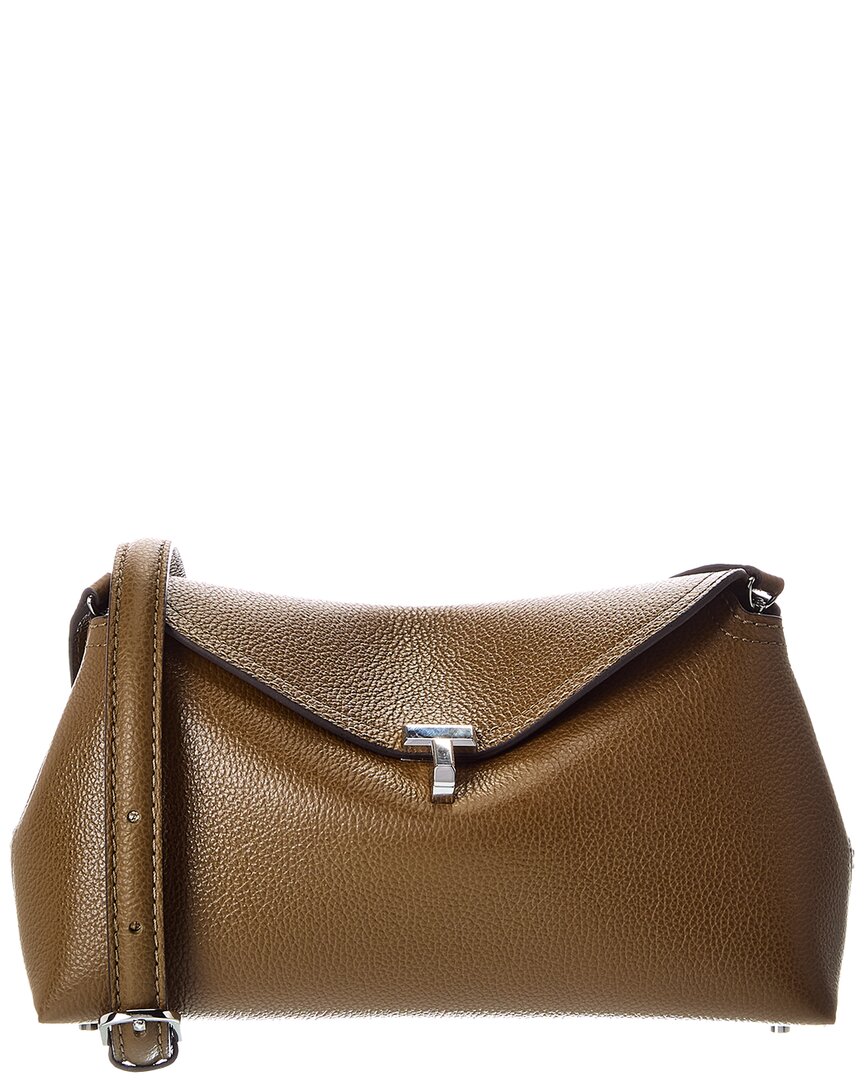 TOTEME T Lock Leather Clutch