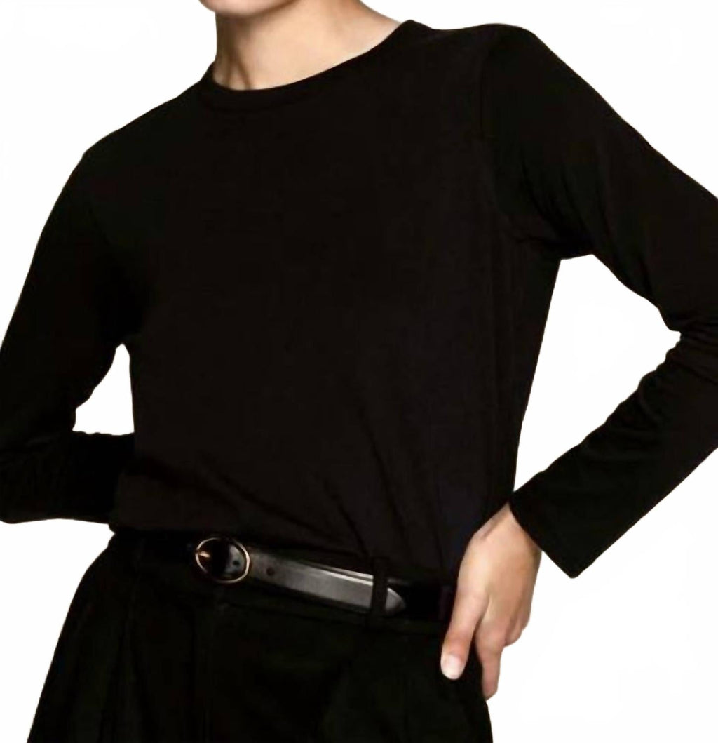 Long Sleeve Perfect Tee In Black