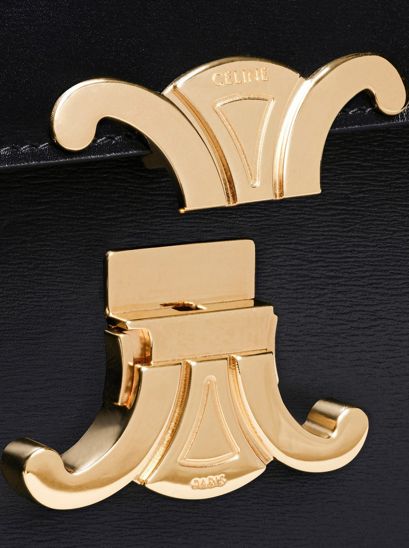 Celine Women Triomphe Classique Bag In Glossy Calfskin