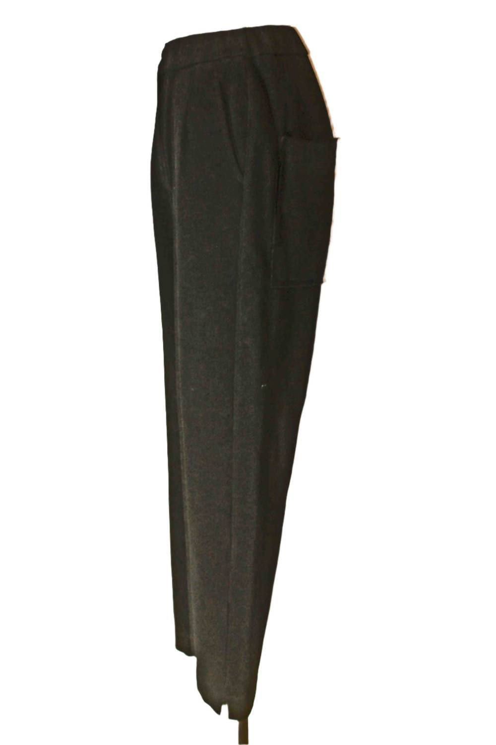 Women's Gathered Waist Large Back Pocket Pants In Black