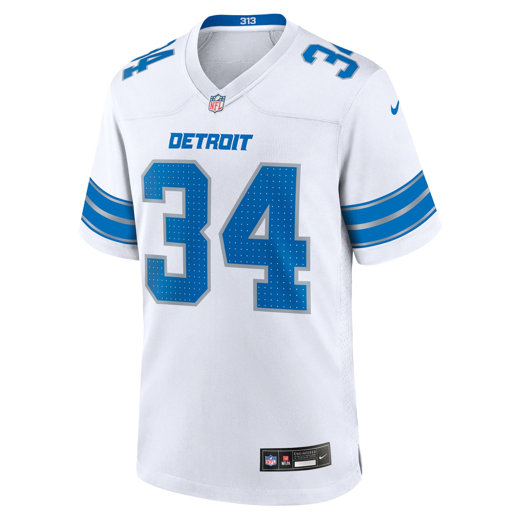 Detroit Lions Alex Anzalone White White Game Jersey