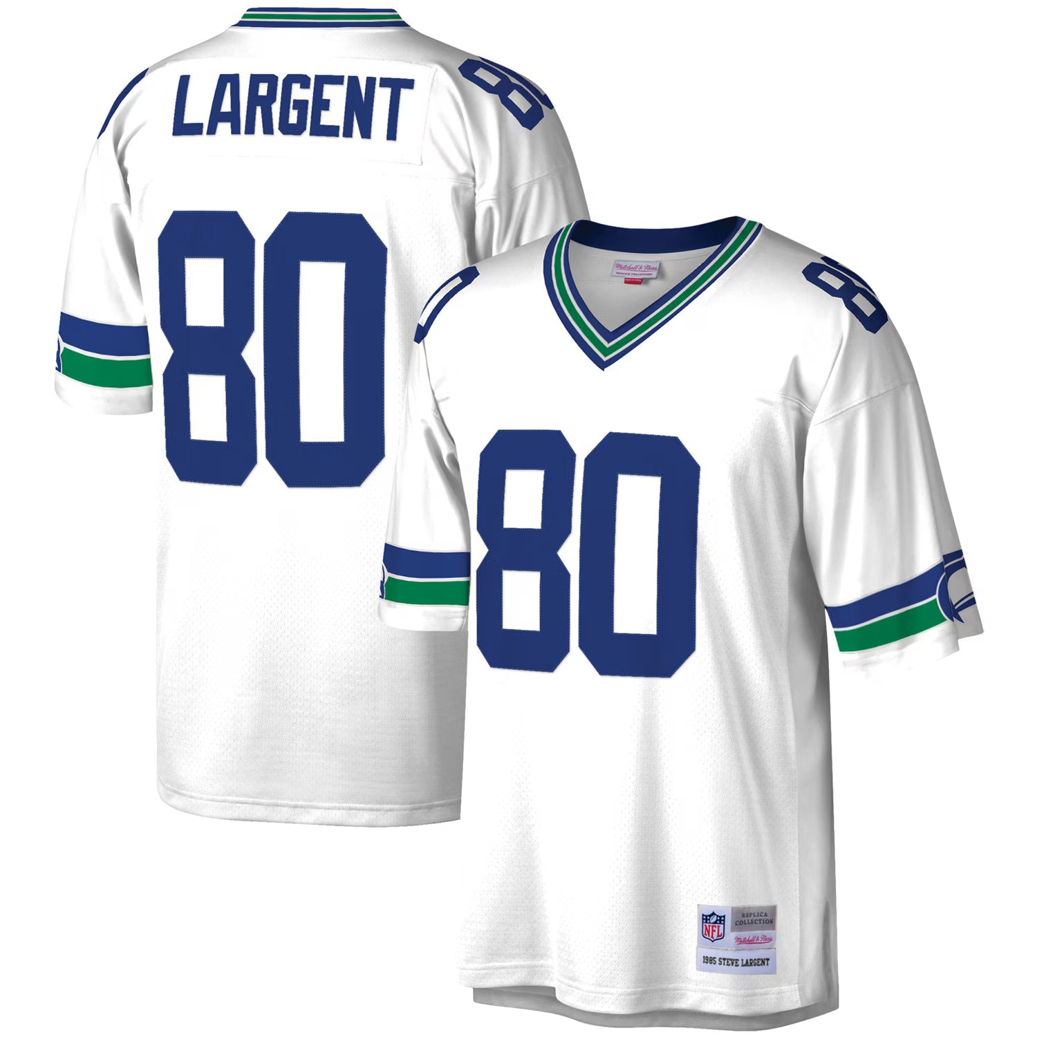 Seattle Seahawks Steve Largent Mitchell & Ness White Legacy Replica Jersey