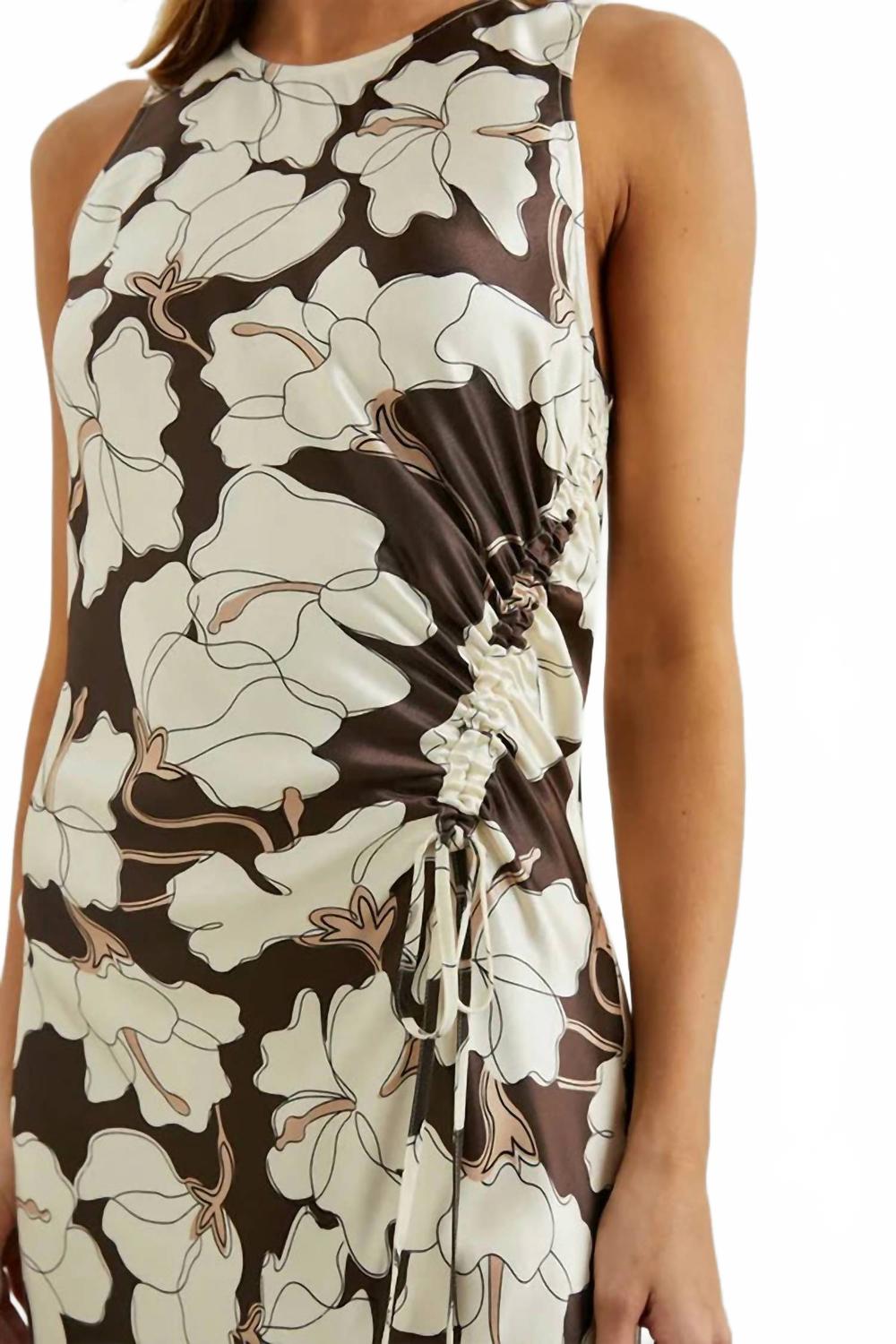 Gabriella Midi Dress In Brown