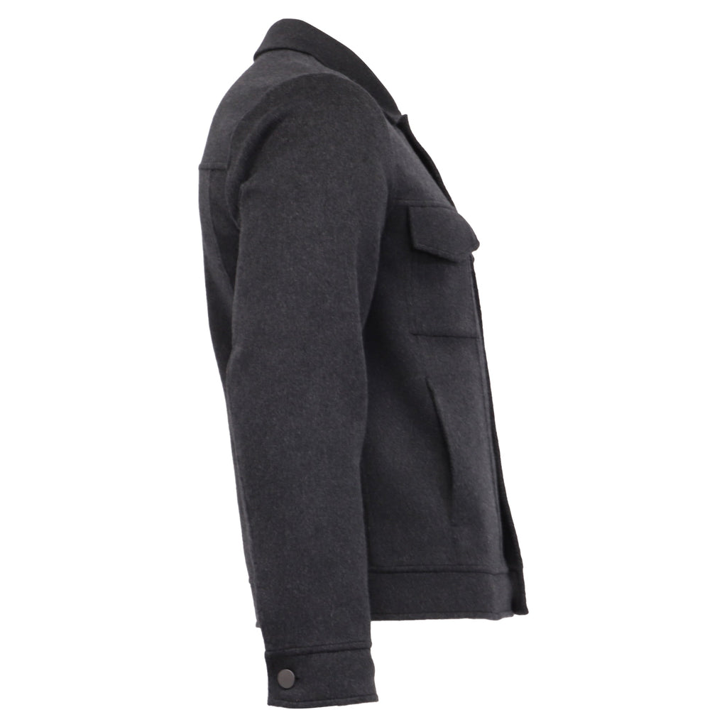 Theory Trucker Jacket in Grey Wool