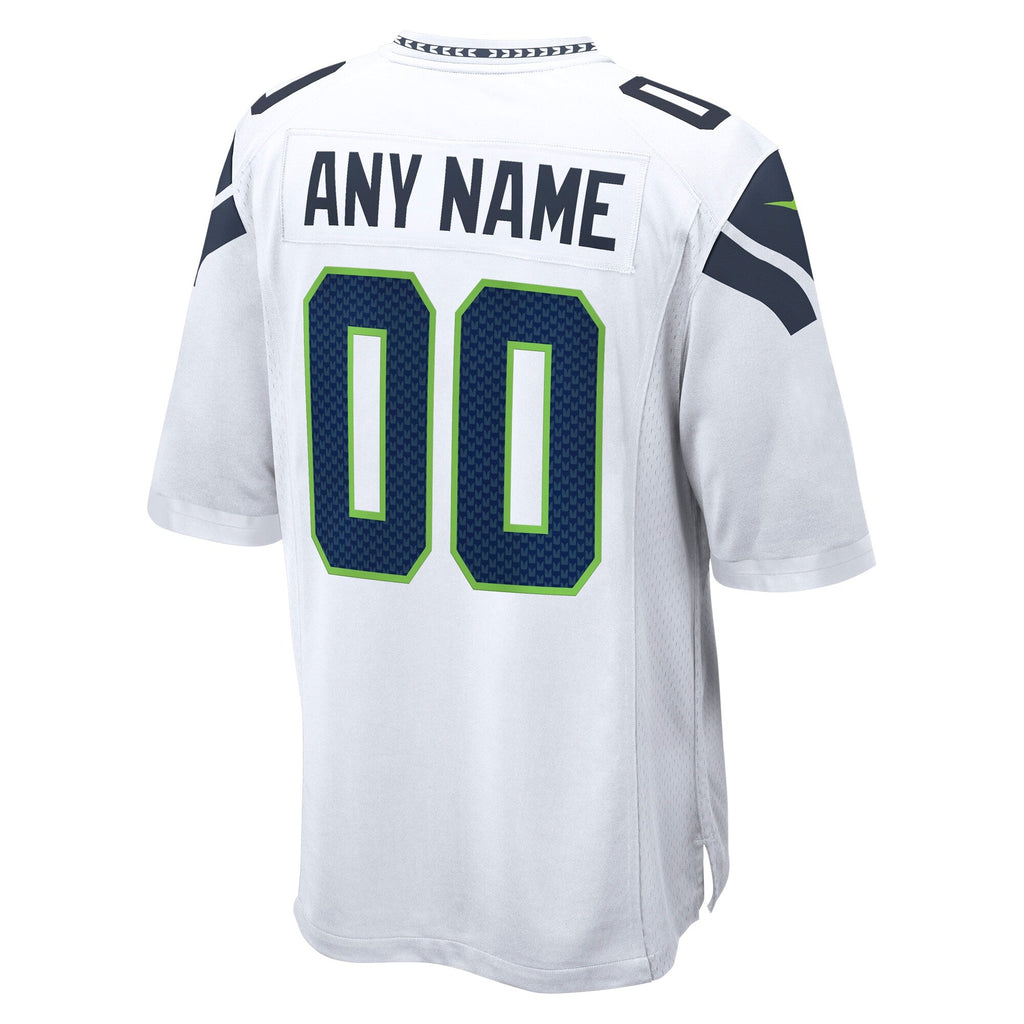 Seattle Seahawks White Custom Game Jersey