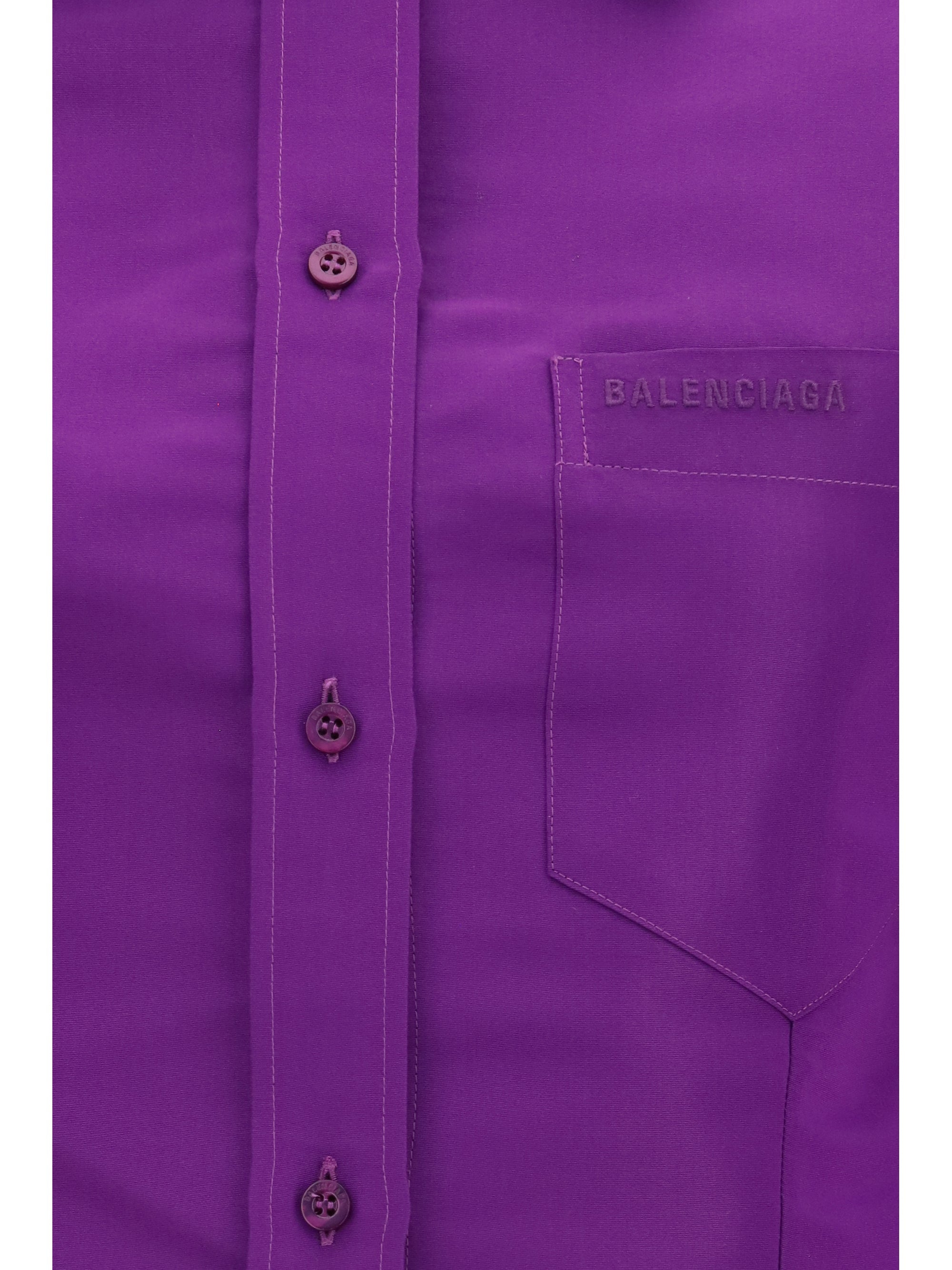 Balenciaga Women Asymmetric Cotton Shirt