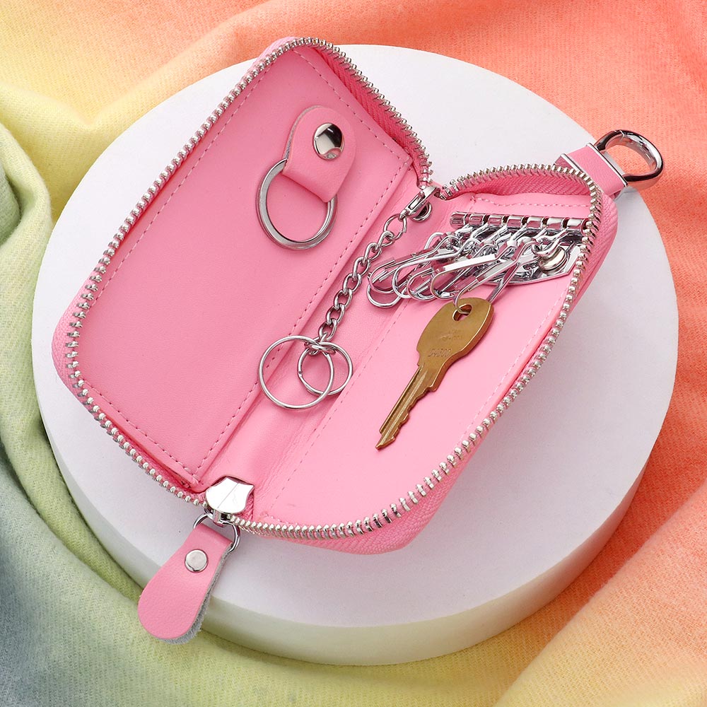 Bling Faux Leather Key Wallet