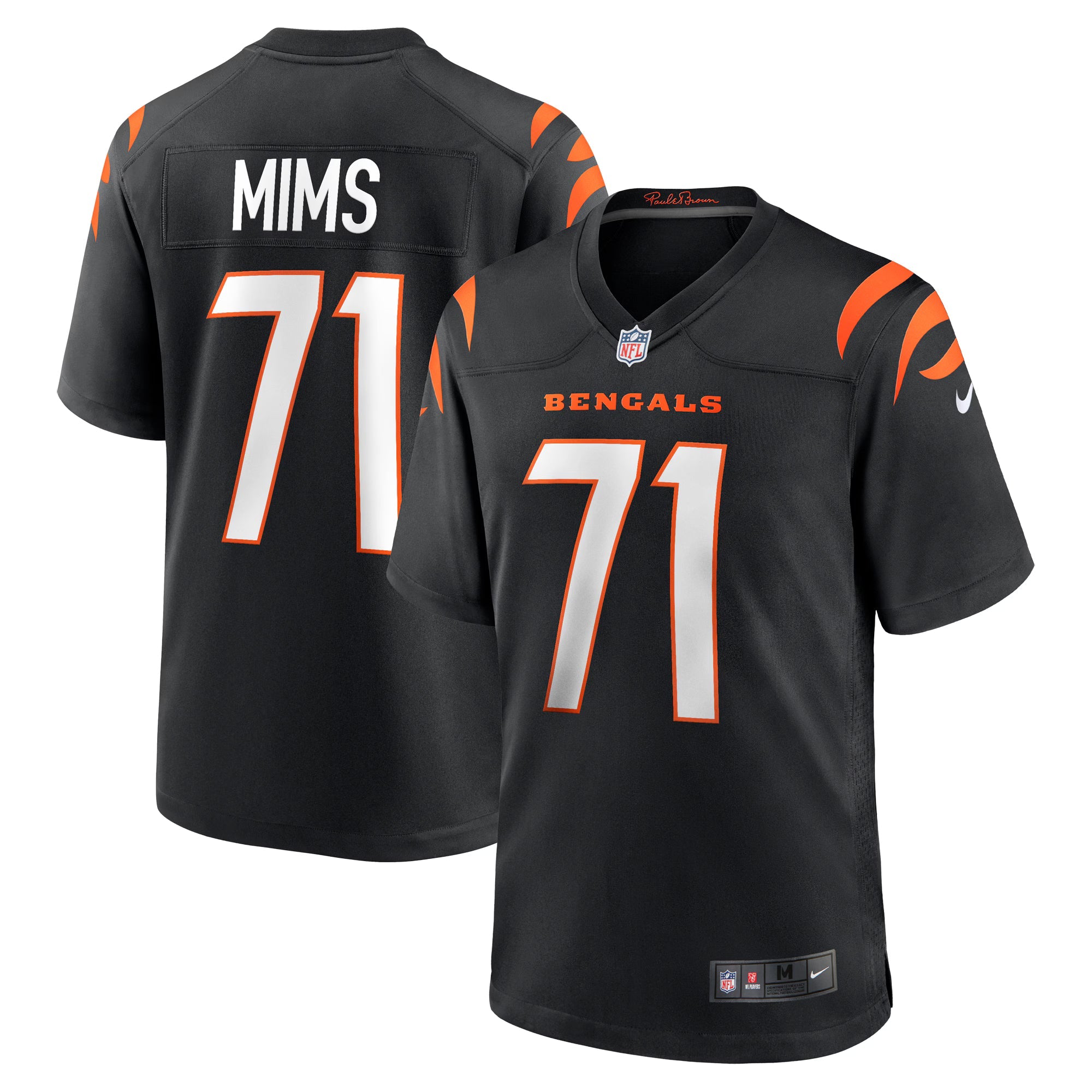 Cincinnati Bengals Amarius Mims Black Player Game Jersey