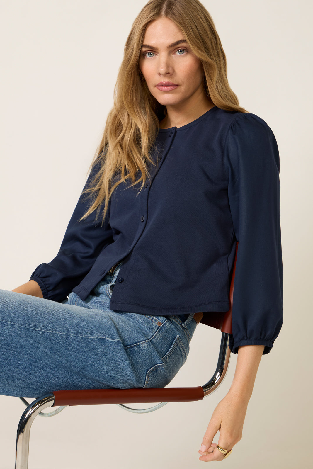 Women's Caelyn Mixed Media Top