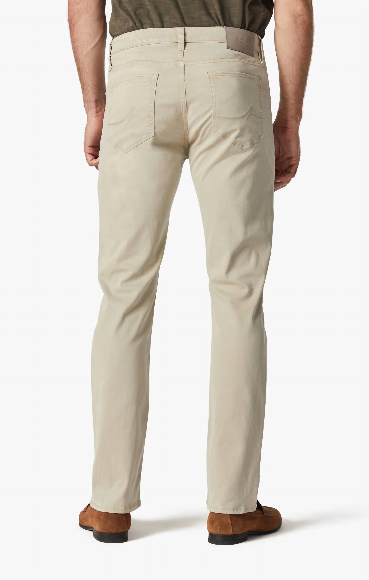 Charisma Relaxed Straight Leg Pants In Aluminum Twill