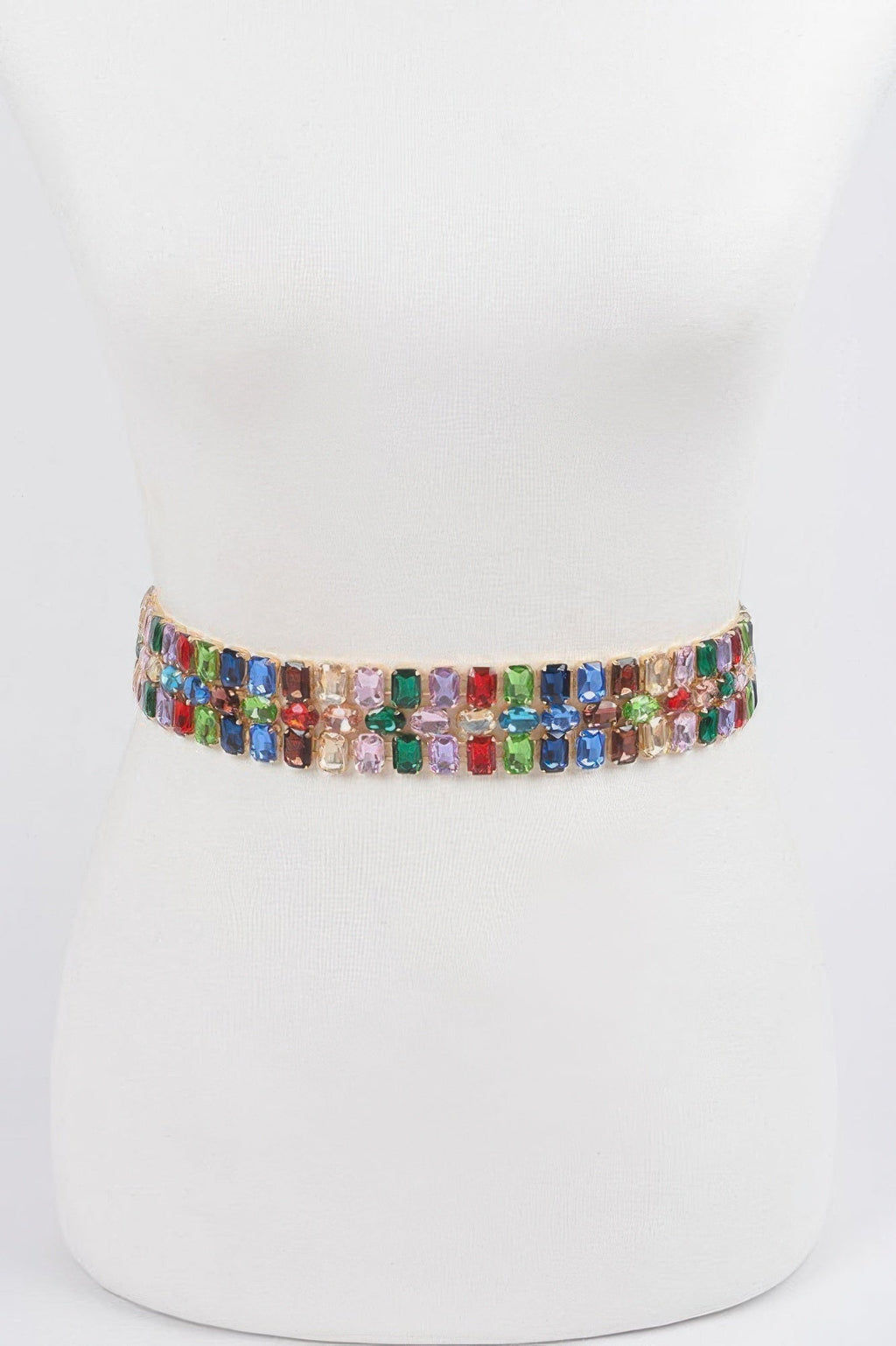 Multi Rhinestone Waist Belt