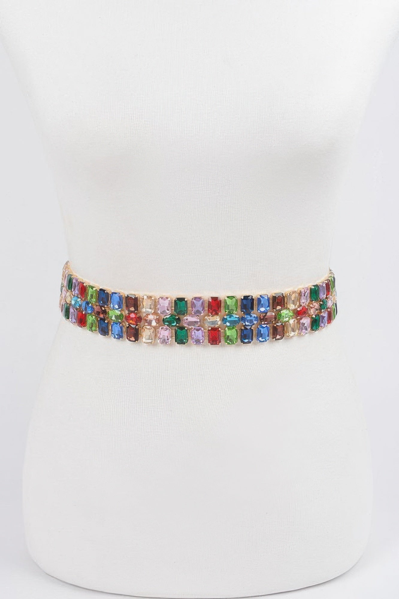 Multi Rhinestone Waist Belt