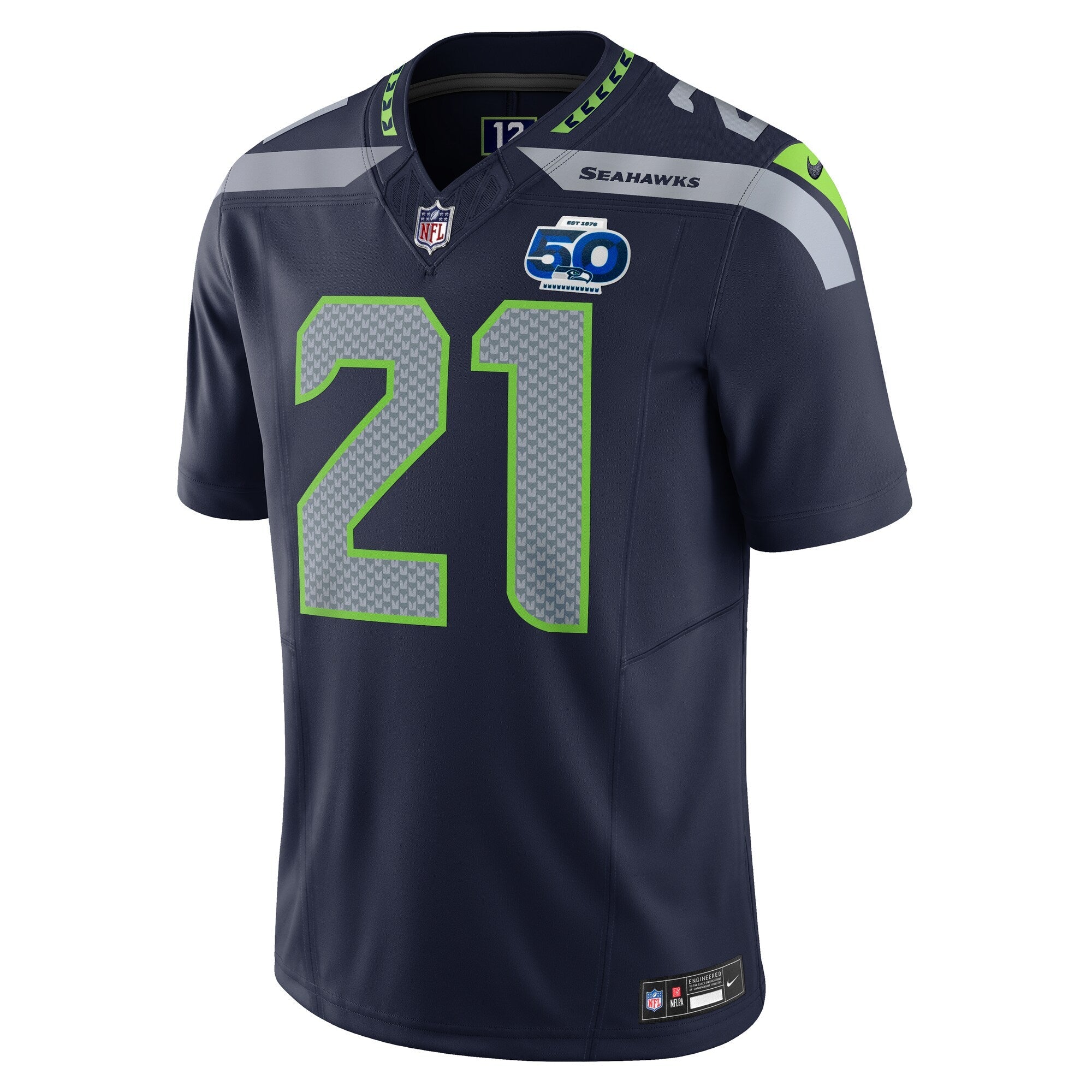 Seattle Seahawks Devon Witherspoon College Navy Team 50th Season Vapor F.U.S.E. Limited Jersey