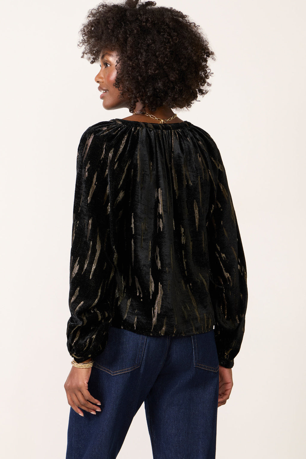 Women's Lucy Velvet Burnout Blouse
