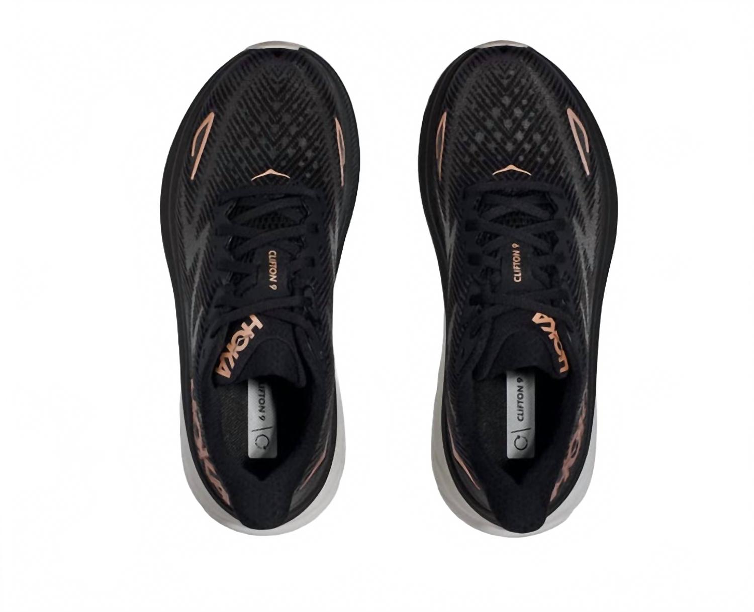 Women's Clifton 9 Running Shoe In Black/rose Gold