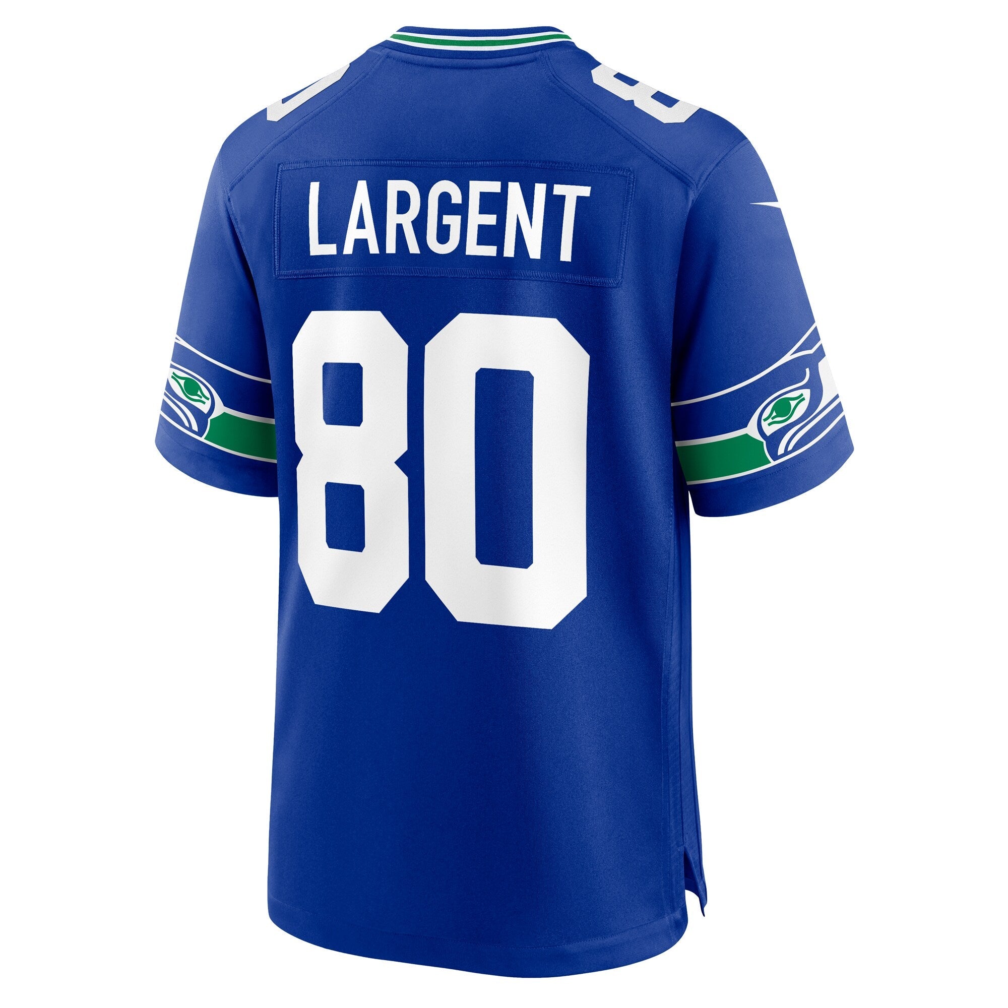 Seattle Seahawks Steve Largent Royal Throwback Retired Player Game Jersey