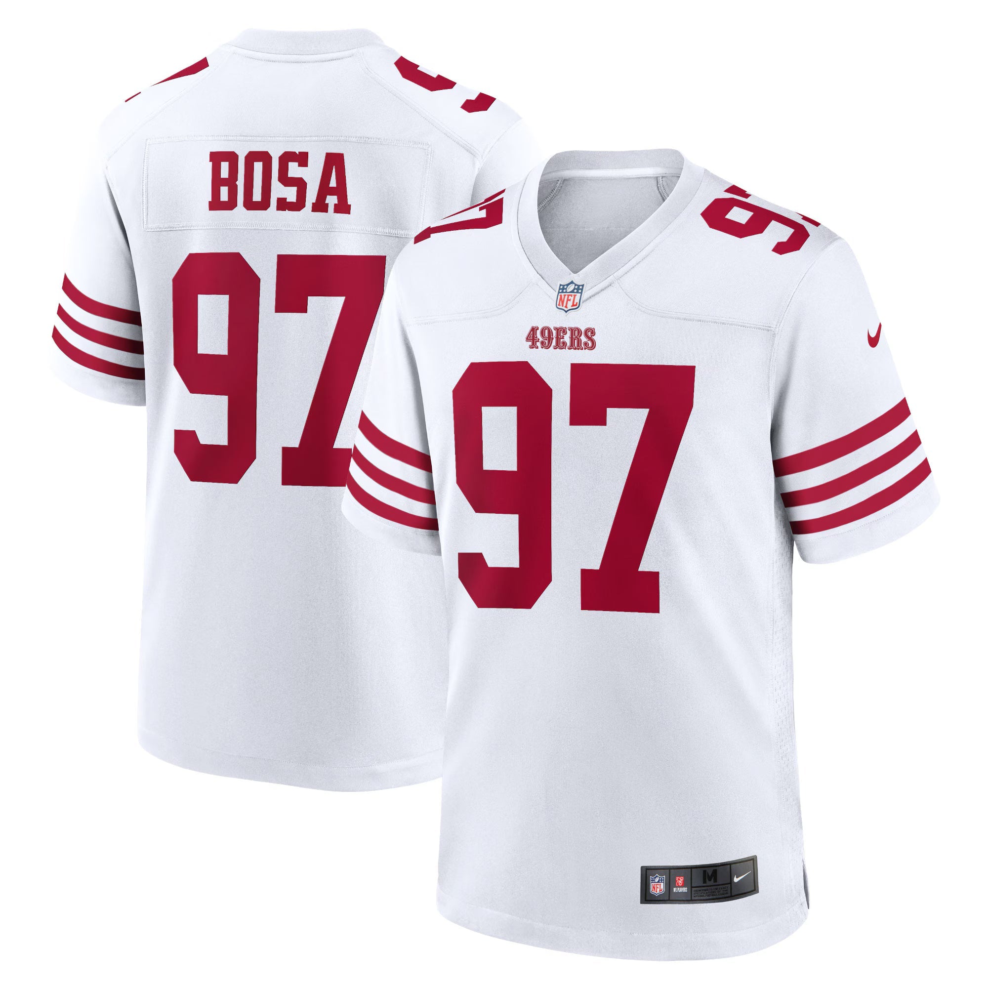San Francisco 49ers Nick Bosa White Team Game Jersey