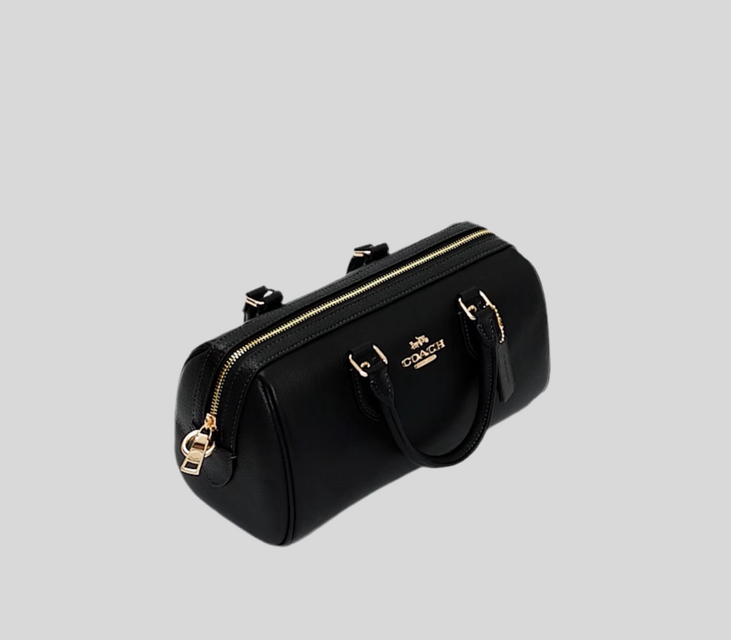 NWT Coach Rowan LONG Satchel Leather Bag In Gold/Black