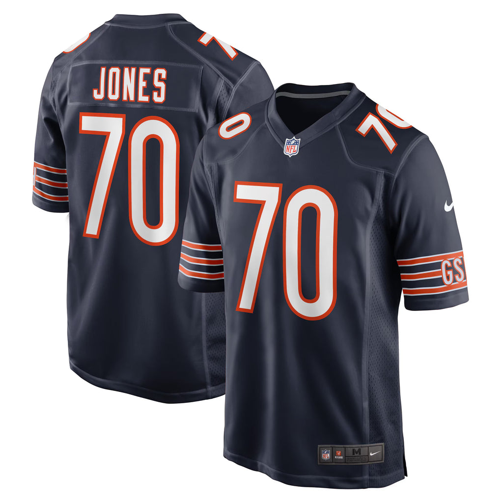 Chicago Bears Braxton Jones Navy Game Player Jersey