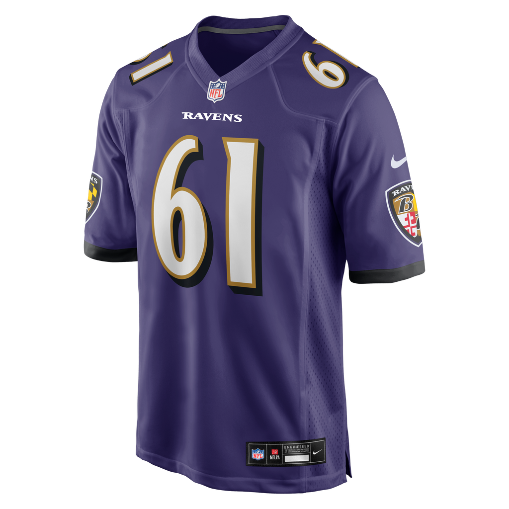 Baltimore Ravens Sam Mustipher Purple Team Game Jersey