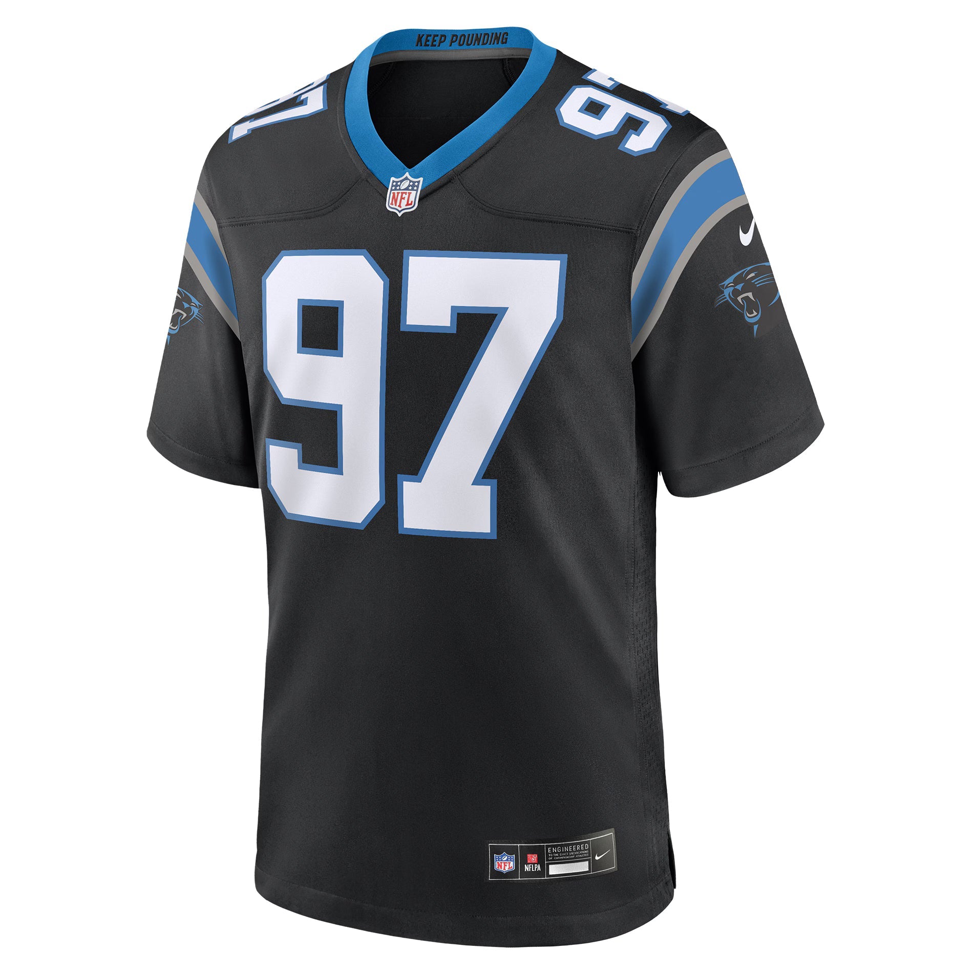 Carolina Panthers Bobby Brown Black Team Game Jersey