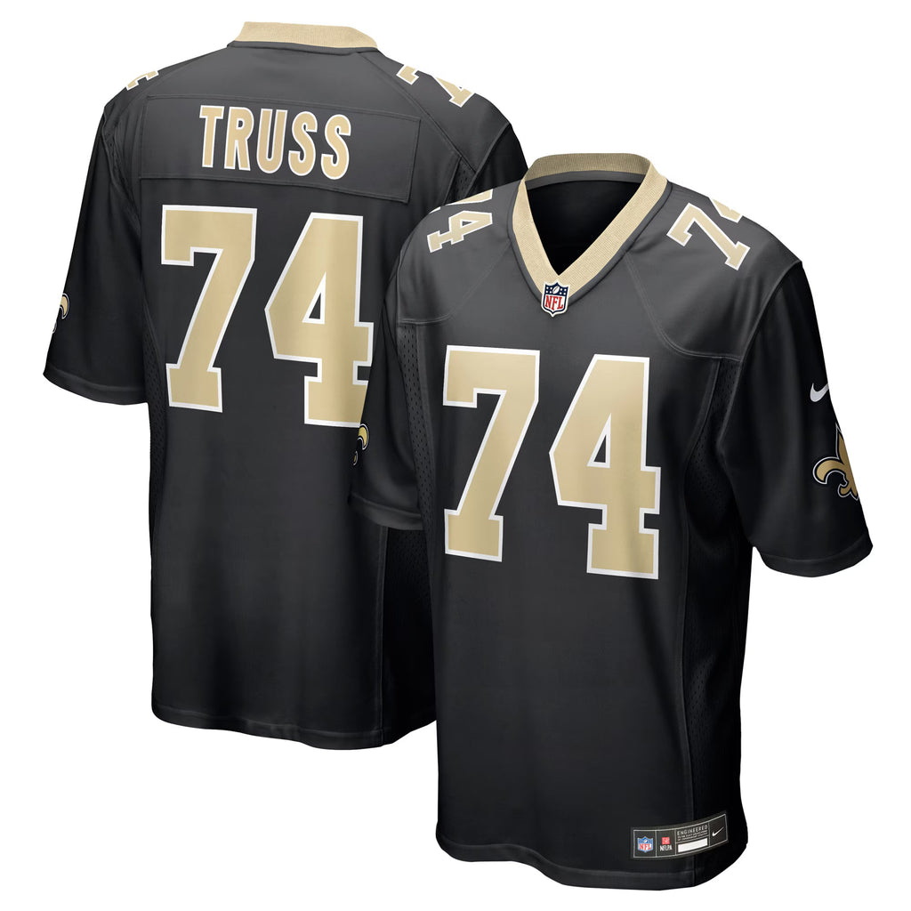 New Orleans Saints Xavier Truss Black Team Game Jersey