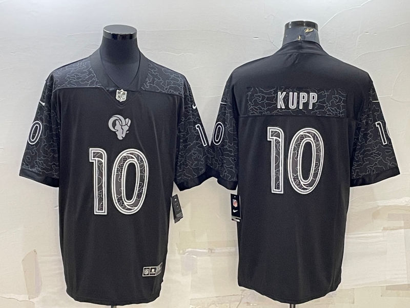 Men's Los Angeles Rams Cooper Kupp #10 Black RFLCTV Limited jersey
