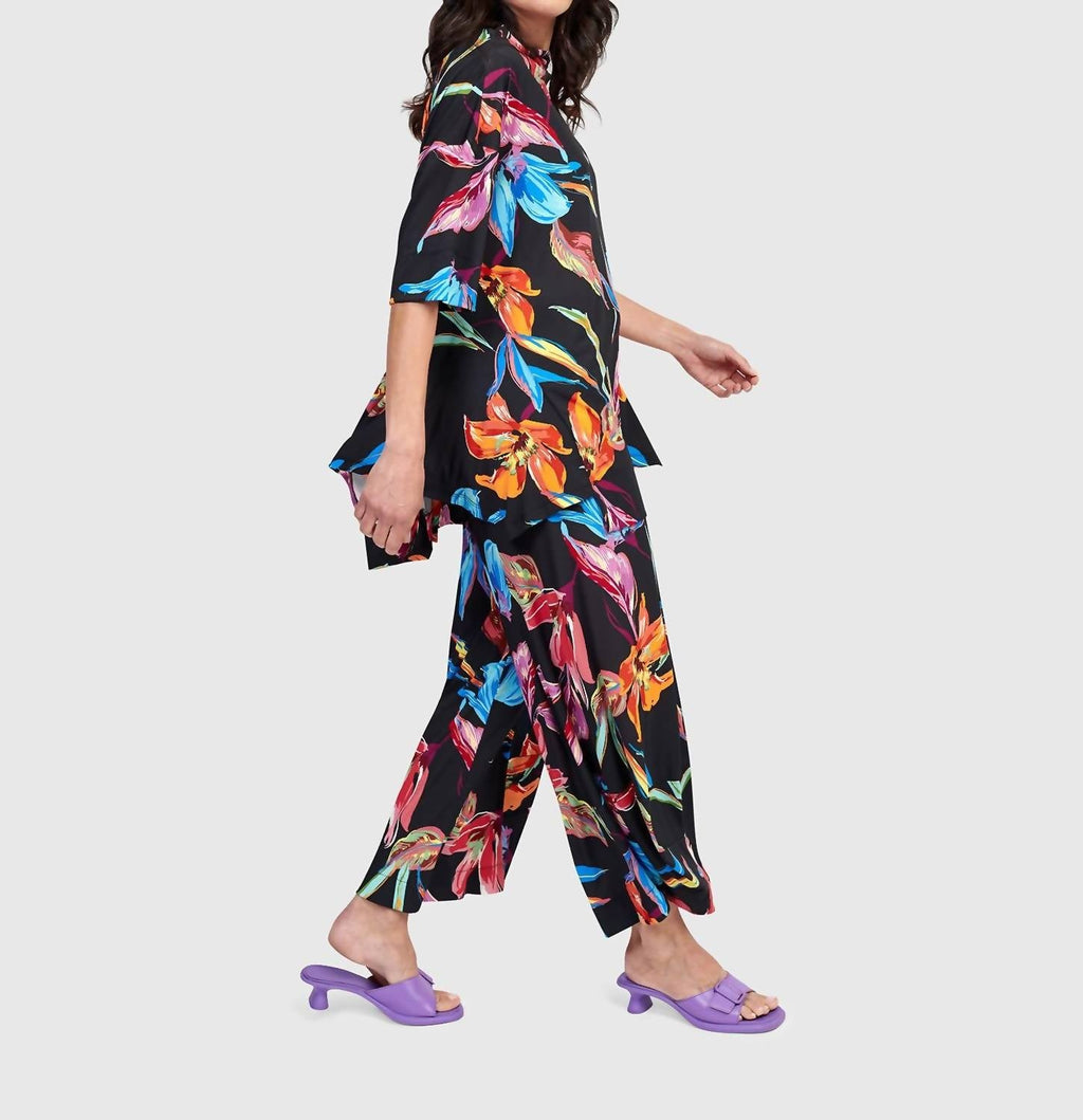 Laguna Oversized Trapeze Top In Bloom