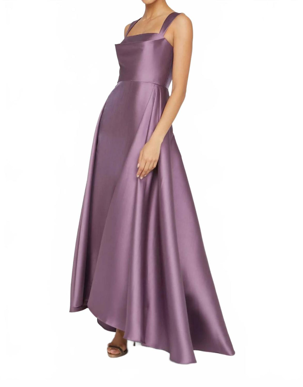 Zendaya Mikado Walk Through Gown In Chrome Lavender