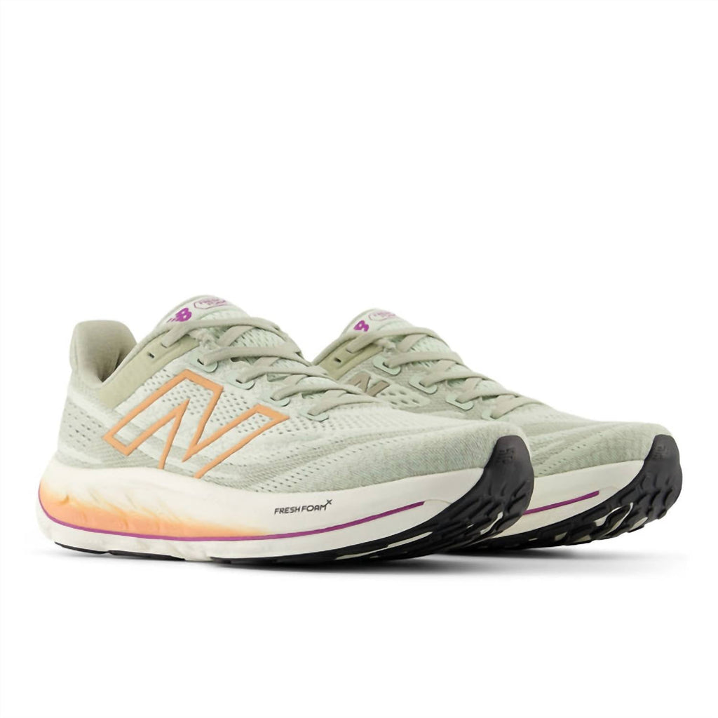 Women's Fresh Foam X Vongo V6 Running Shoes In Natural Mint Light Gold Metallic
