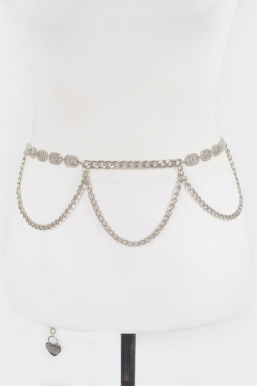 Stylish Chain Belt with Gemstone Accent