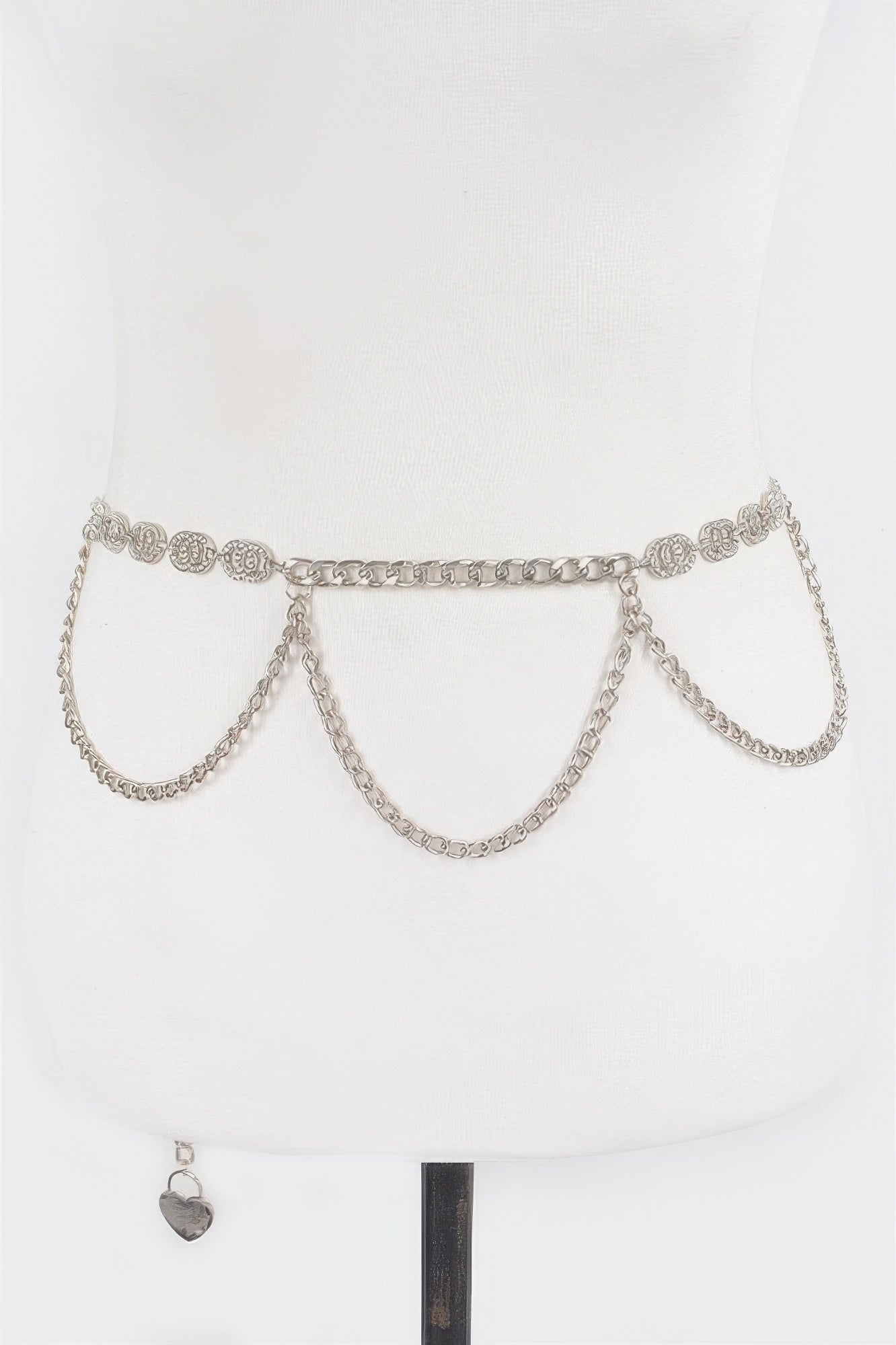 Stylish Chain Belt with Gemstone Accent