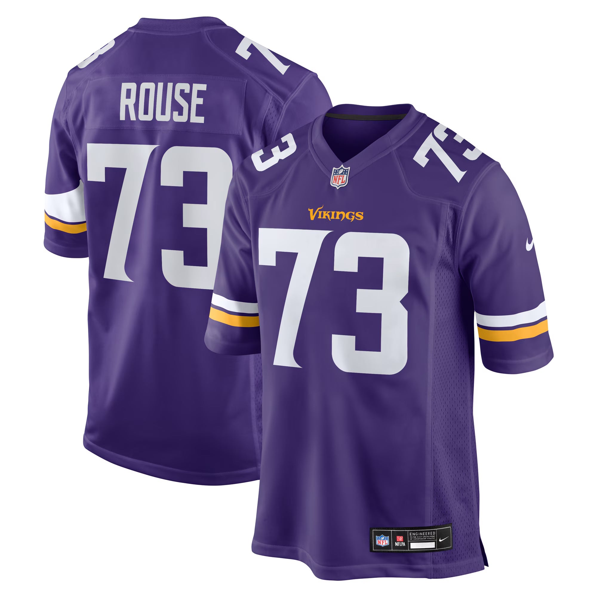 Minnesota Vikings Walter Rouse Purple Team Game Jersey