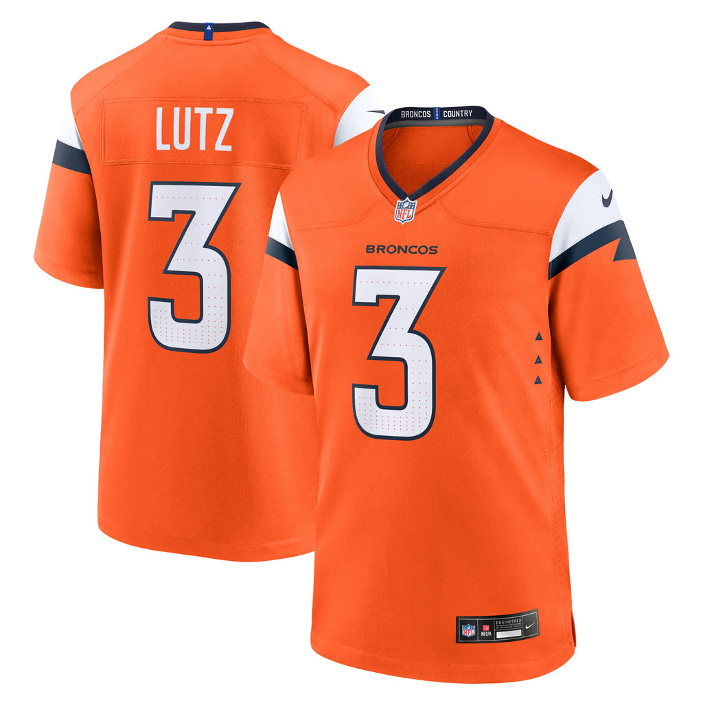 Denver Broncos Wil Lutz Orange Team Game Jersey