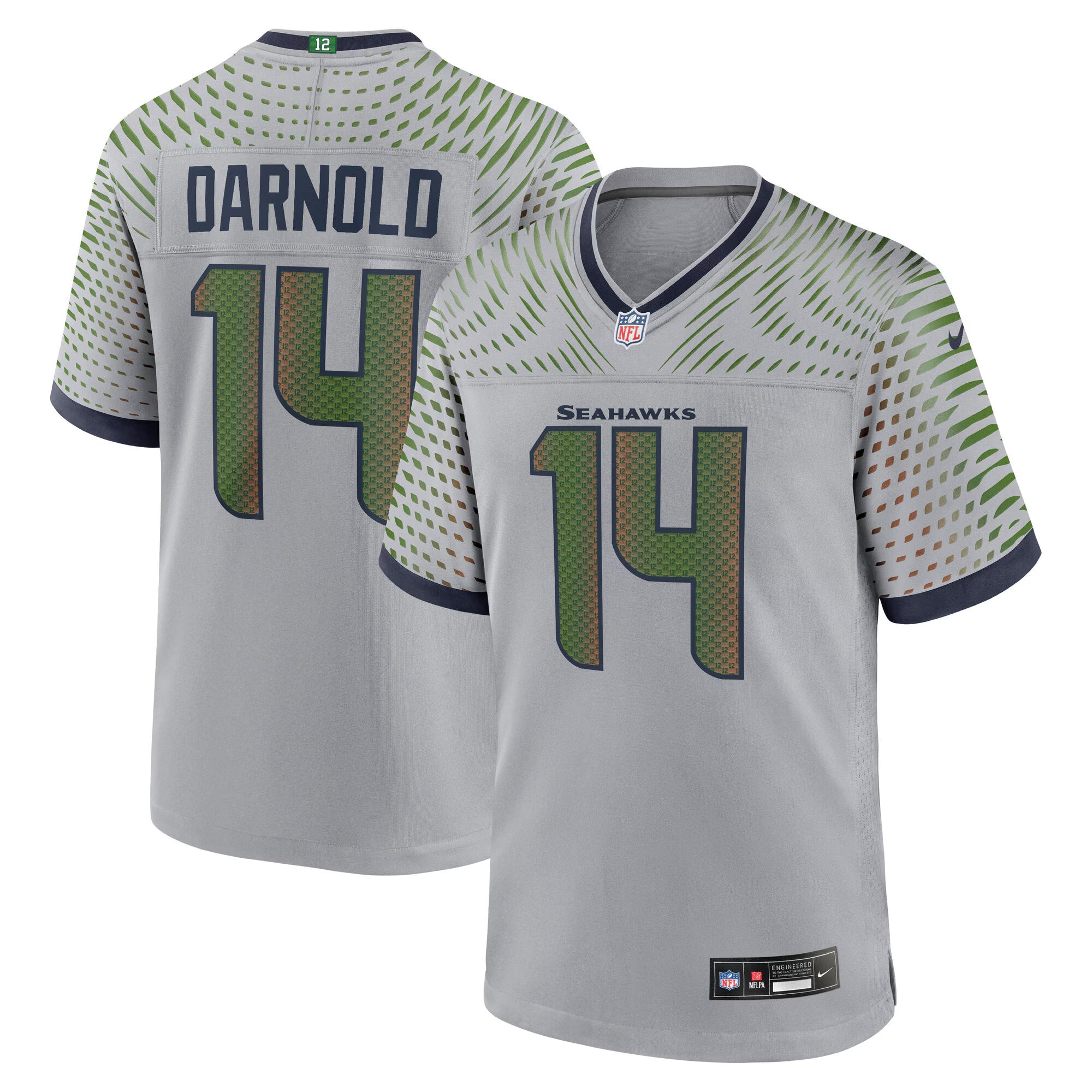 Seattle Seahawks Sam Darnold Wolf Gray 2025 Rivalries Collection Game Jersey