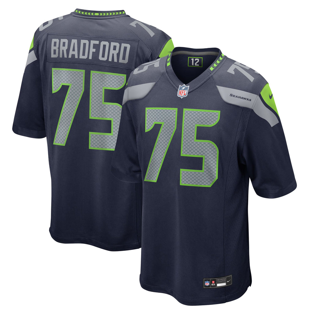 Seattle Seahawks Anthony Bradford College Navy Game Jersey