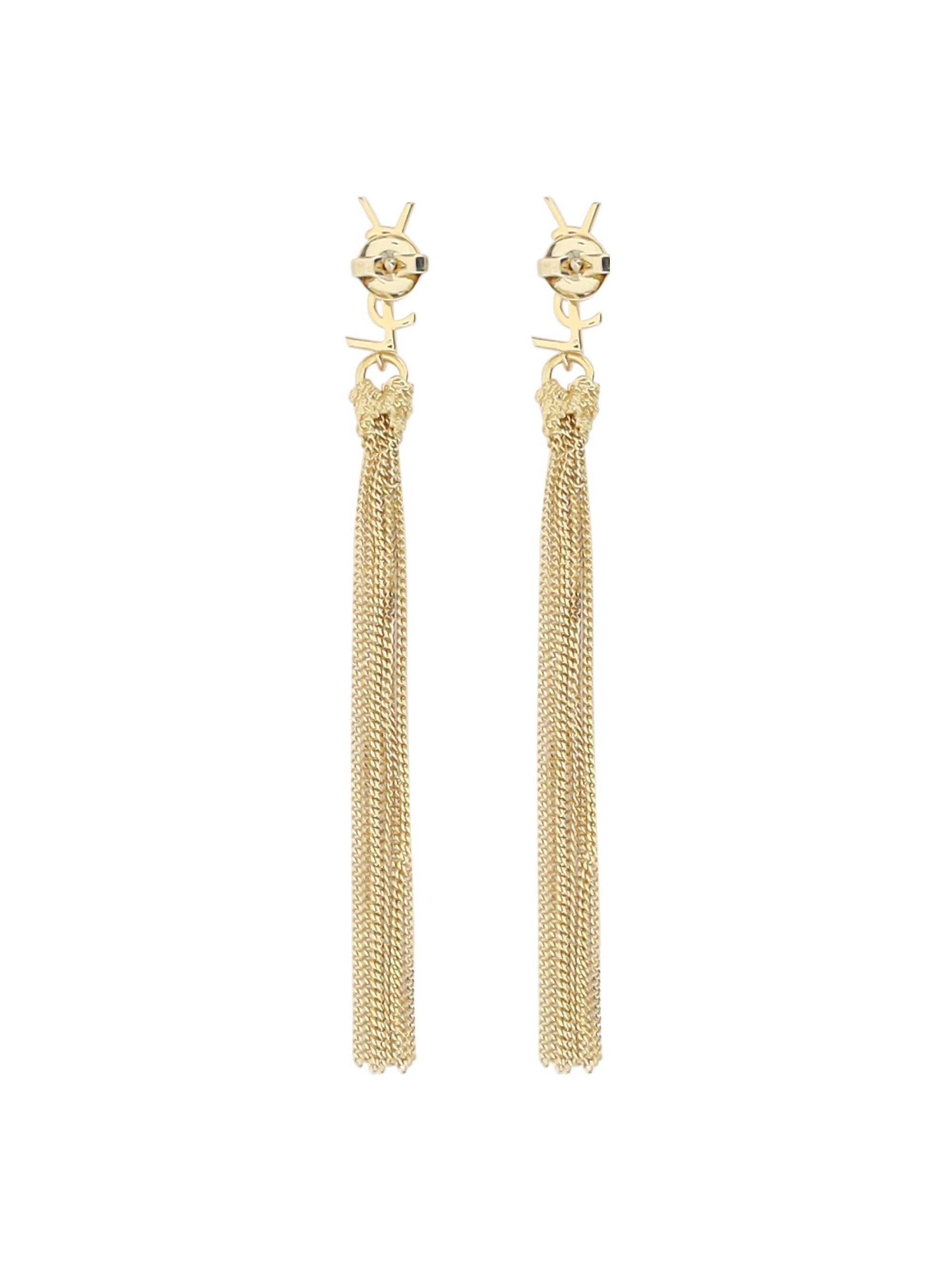 Saint Laurent Women Bo Pompons Chaines Brass Metal
