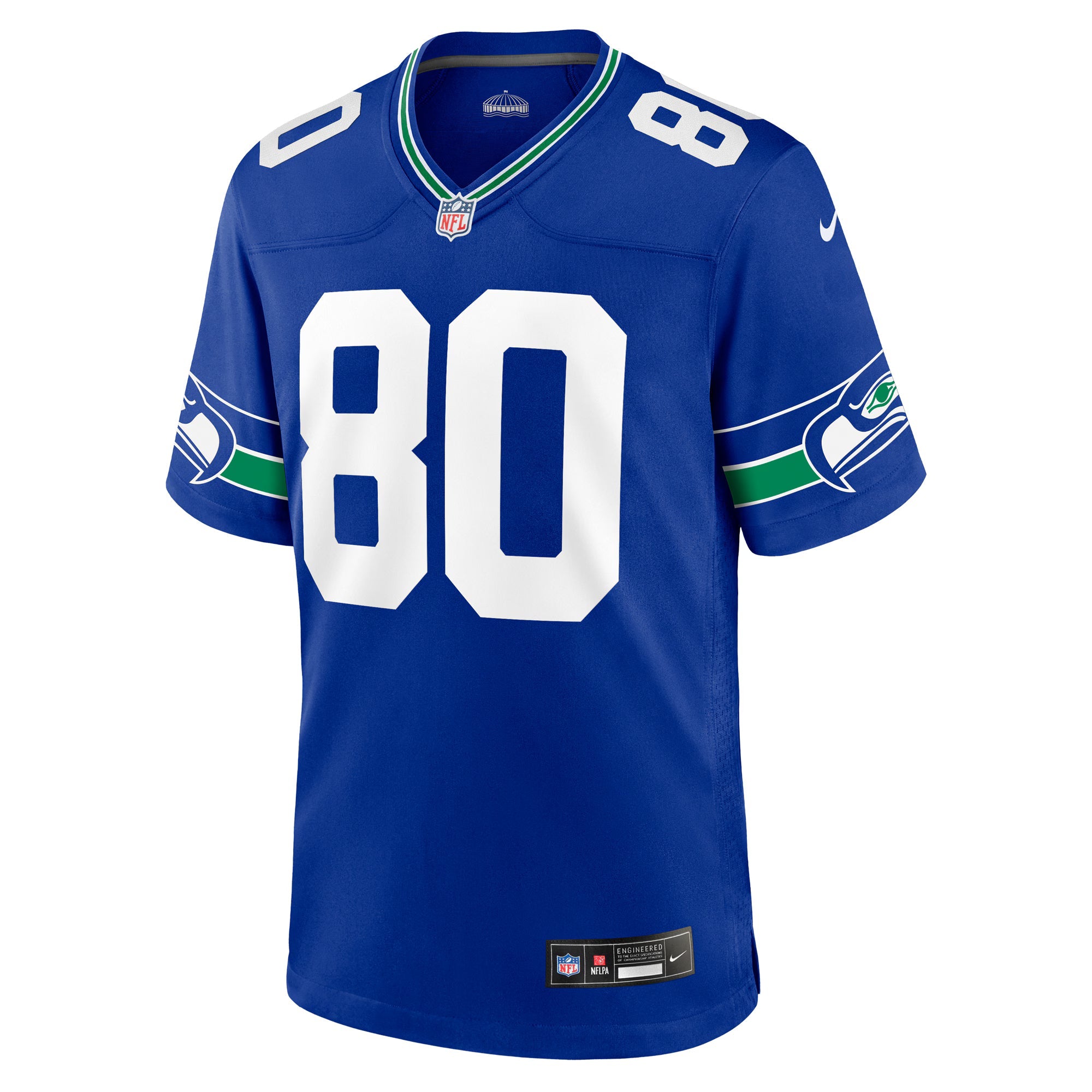 Seattle Seahawks Steve Largent Royal Throwback Retired Player Game Jersey