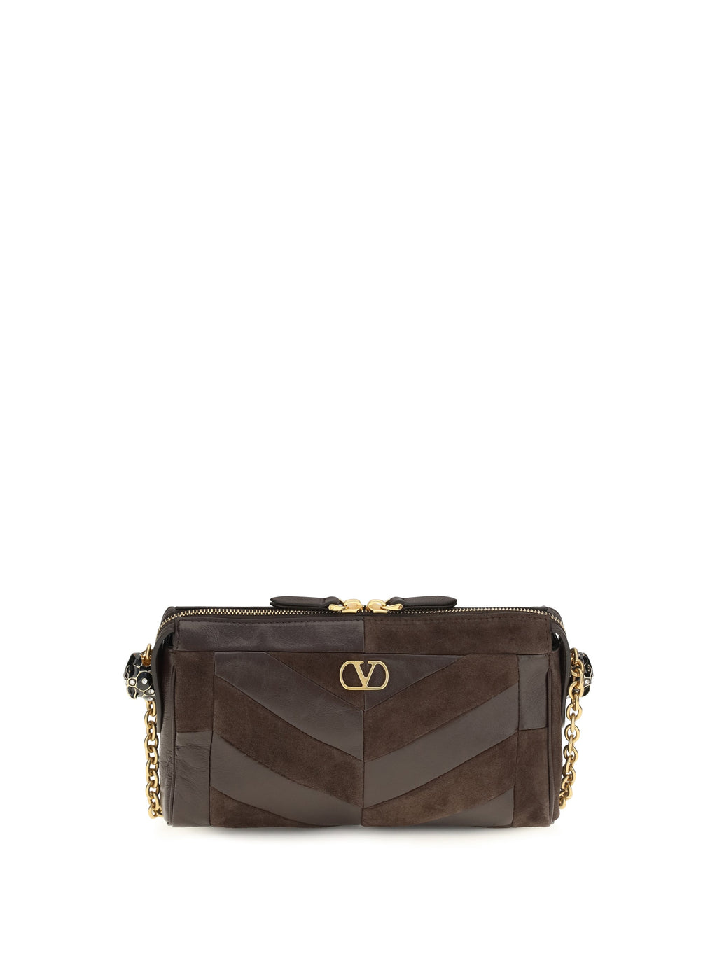 Valentino Garavani Women Panthea Shoulder Bag Chevron Pattern