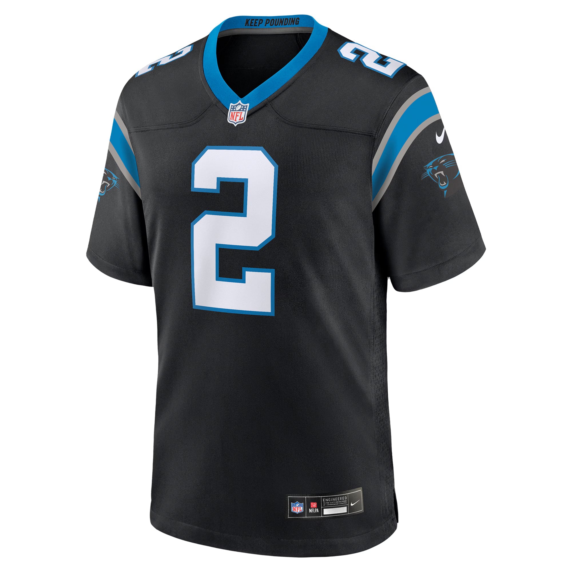 Carolina Panthers Mike Jackson Black Game Jersey
