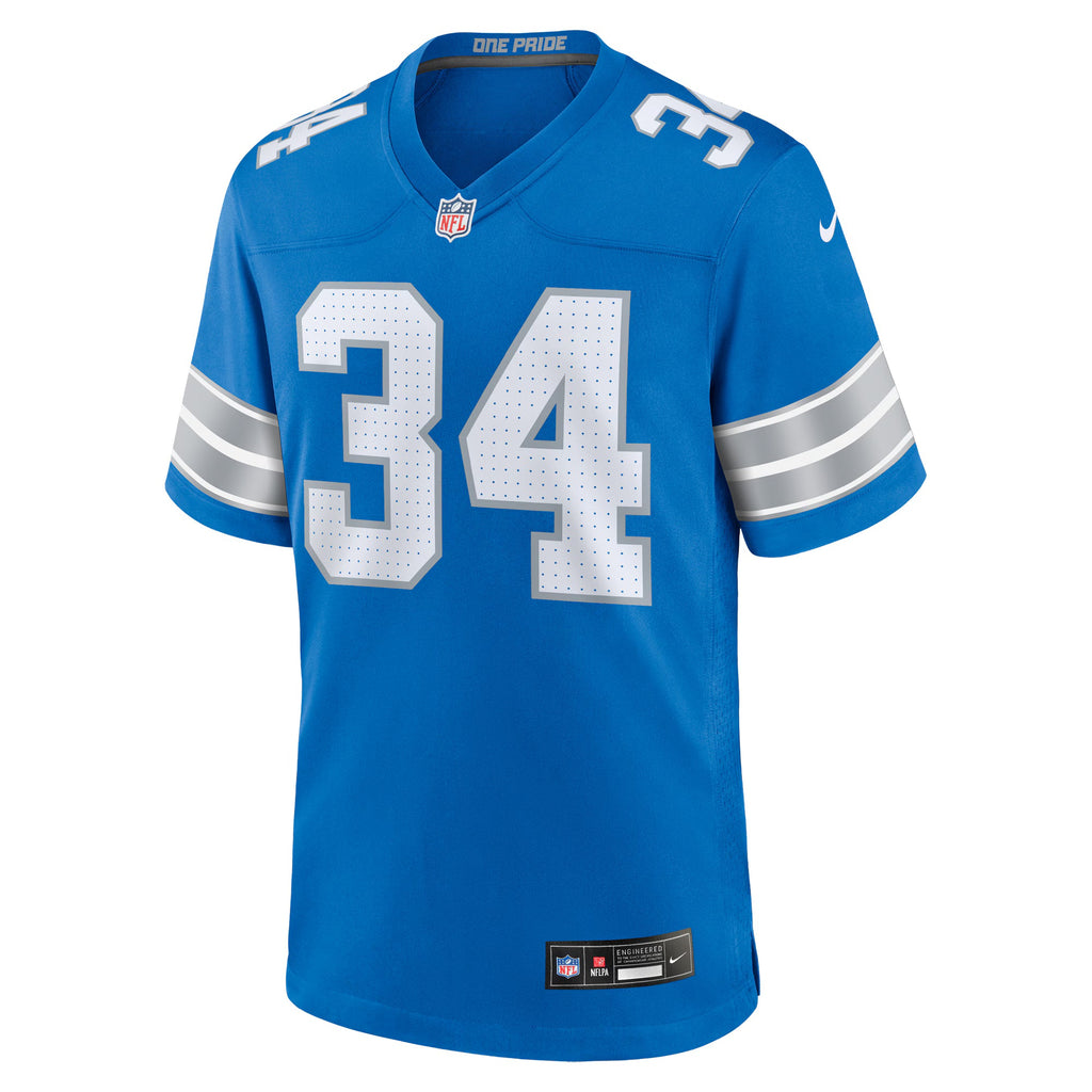 Detroit Lions Alex Anzalone Blue Game Jersey