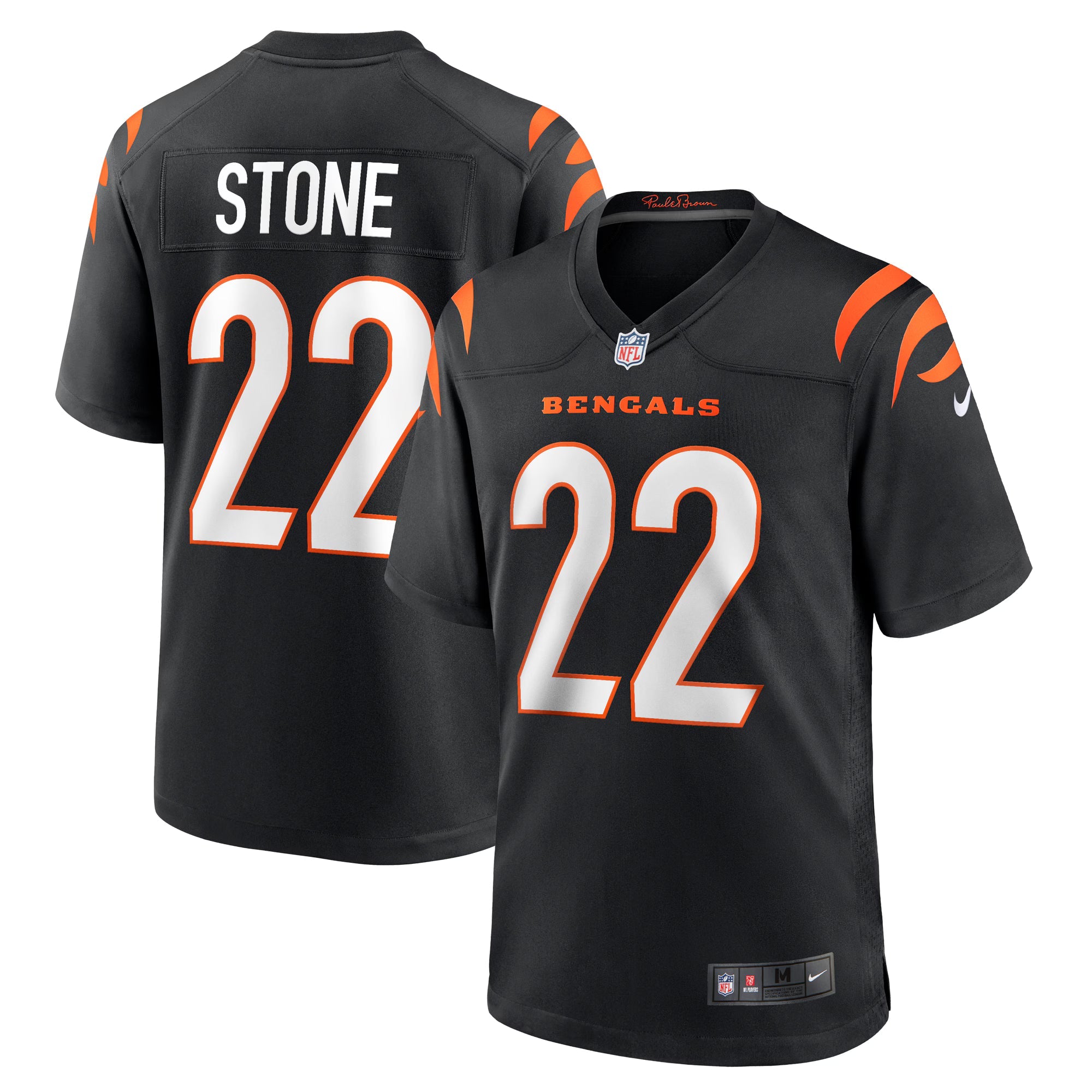 Cincinnati Bengals Geno Stone Black Game Jersey