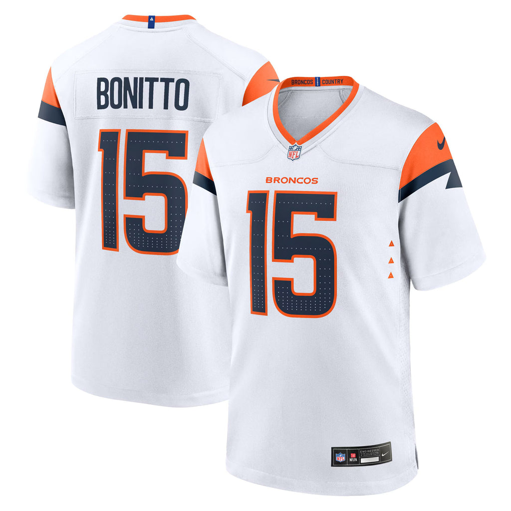 Denver Broncos Nik Bonitto White Game Jersey