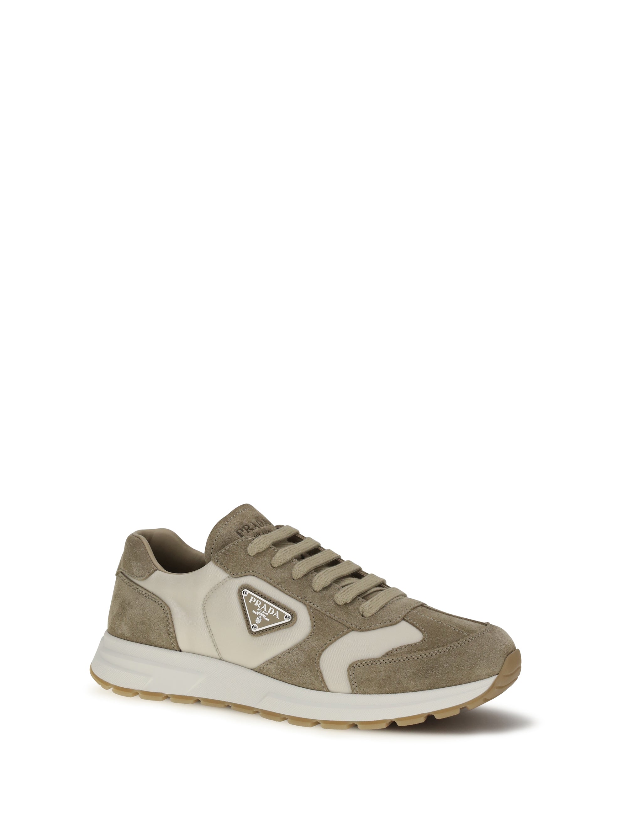 Prada Men Prax Sneakers In Suede And Re-Nylon