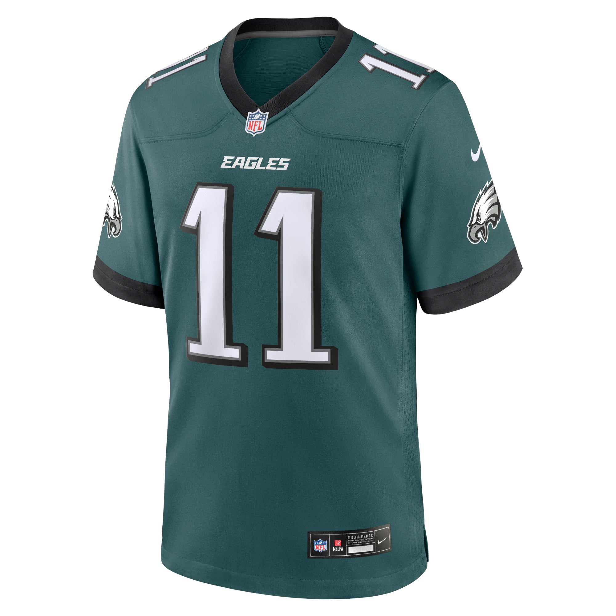 Philadelphia Eagles A.J. Brown Midnight Green Team Game Jersey