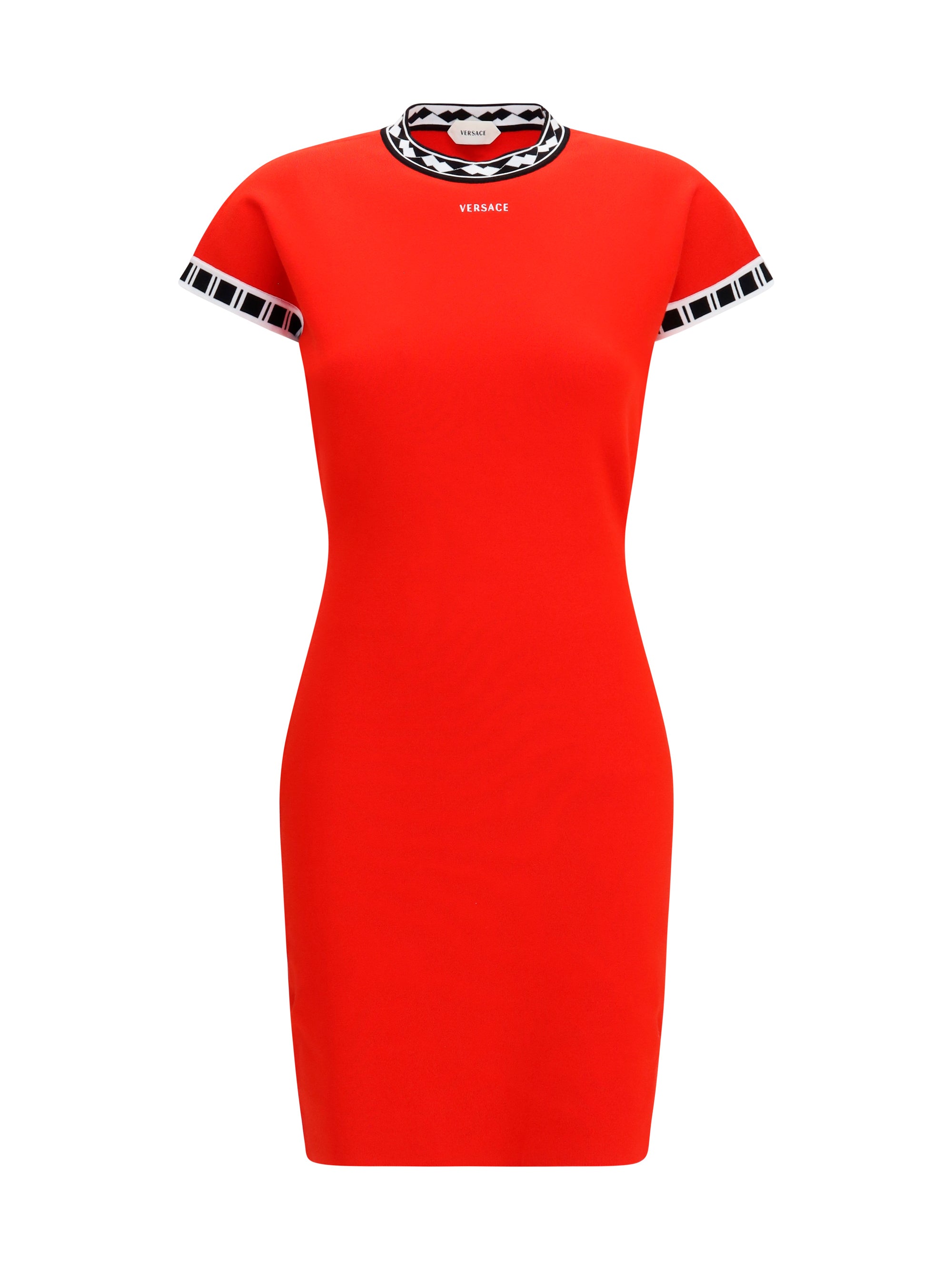 Versace Women Cotton Knit Mini Dress