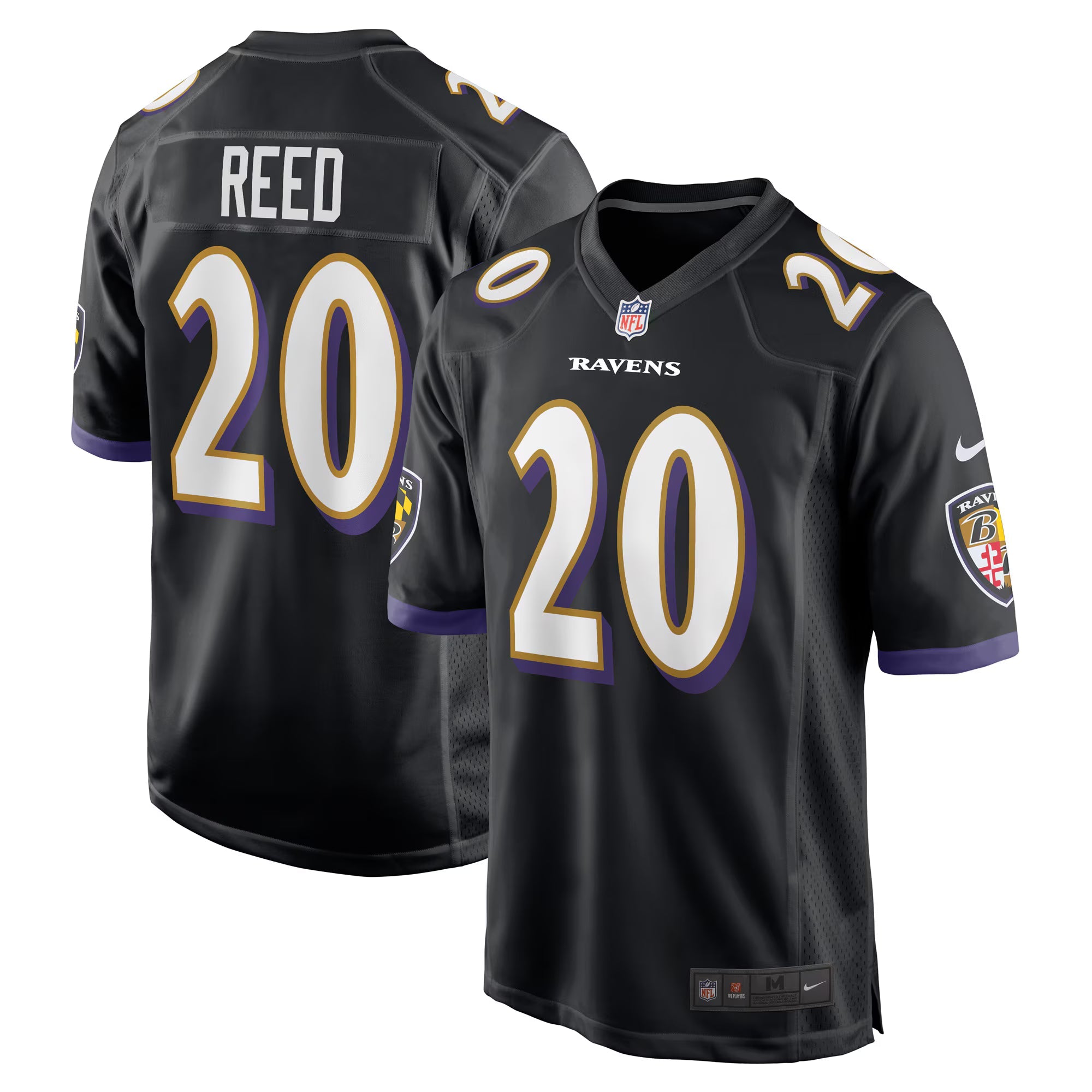 Baltimore Ravens Ed Reed Black Retired Player Alternate Game Jersey