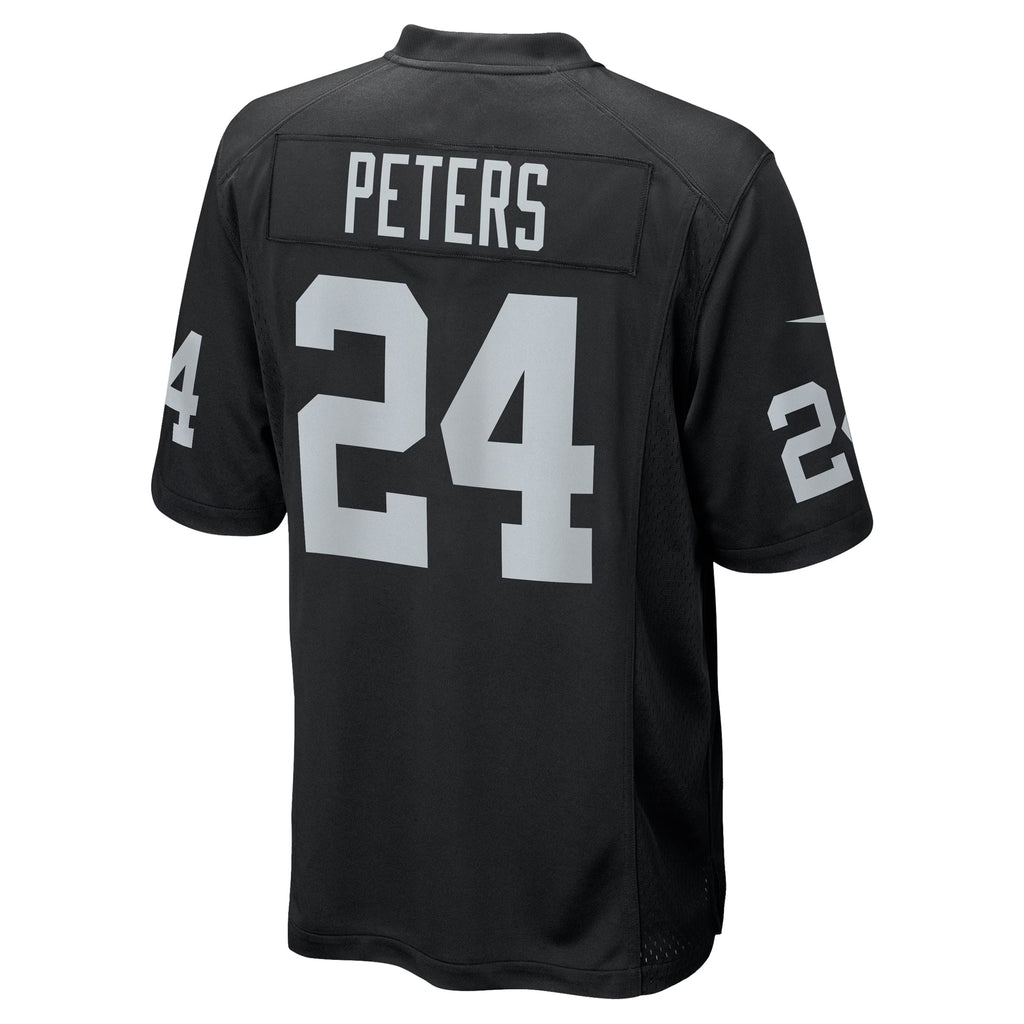 Las Vegas Raiders Marcus Peters Black Team Game Jersey
