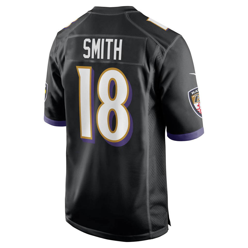 Baltimore Ravens Roquan Smith Black Alternate Game Jersey