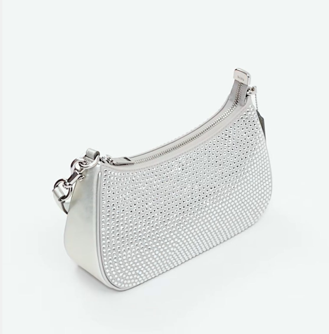 NWT Coach Teri Shoulder Bag With Crystal In Silver